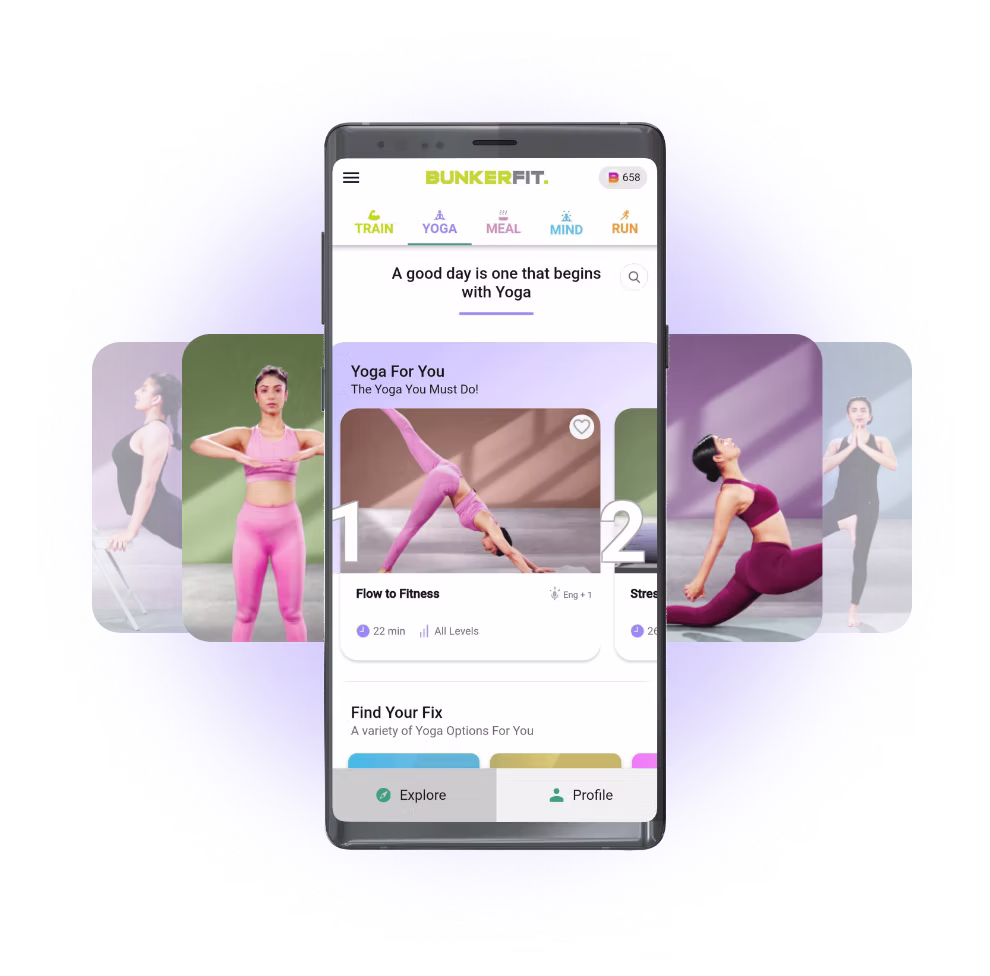 Bunkerfit App Yoga Phone